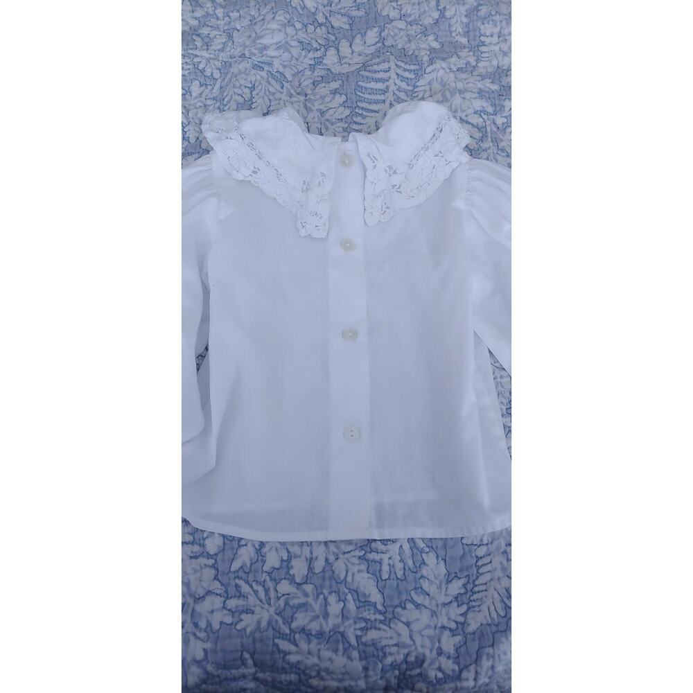 Judy Lynn Girls Sz. 3 White Collar Blouse. Delicate, Pretty